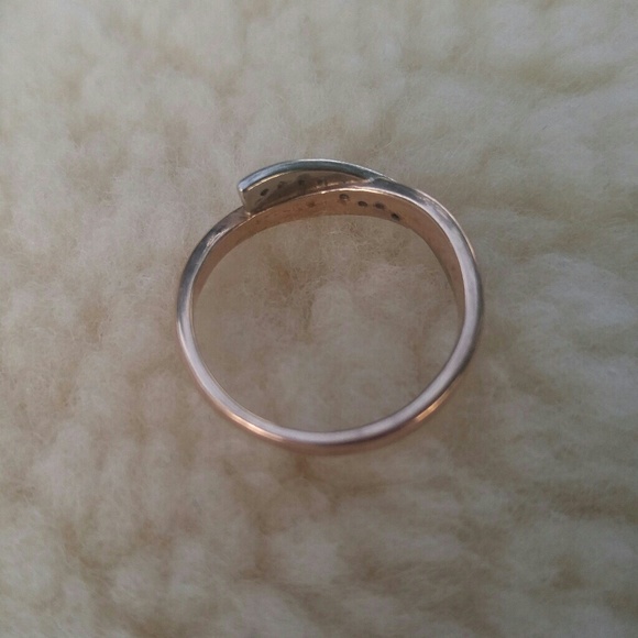 14k (585) rose gold diamond ring - Picture 4 of 8